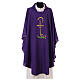 Gothic Chasuble with Chi-Rho and wheat symbol in polyester s6