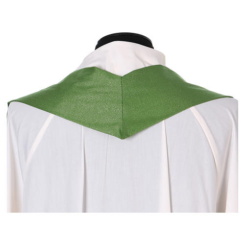 Chasuble in wool and lurex with embroidery on galloon 6