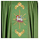 Priest Chasuble in wool and lurex with embroidery on galloon s2