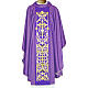 Chasuble in wool with double twisted yarn and lurex, embroidered s1