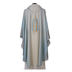 Semi-Gothic Marian Chasuble in pure Tasmanian wool blend.