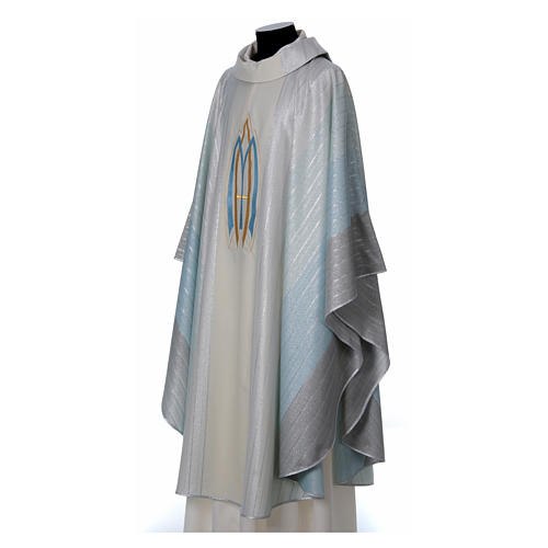 Semi-Gothic Marian Chasuble in pure Tasmanian wool blend. 3