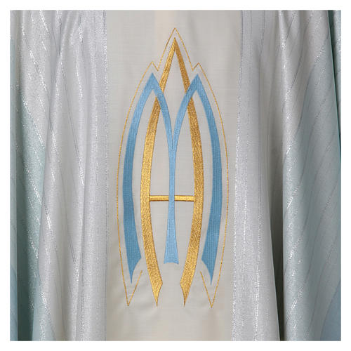 Semi-Gothic Marian Chasuble in pure Tasmanian wool blend. 4