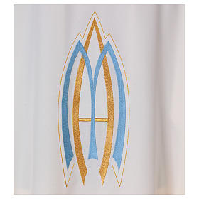 Chasuble liturgique mariale 100% polyester