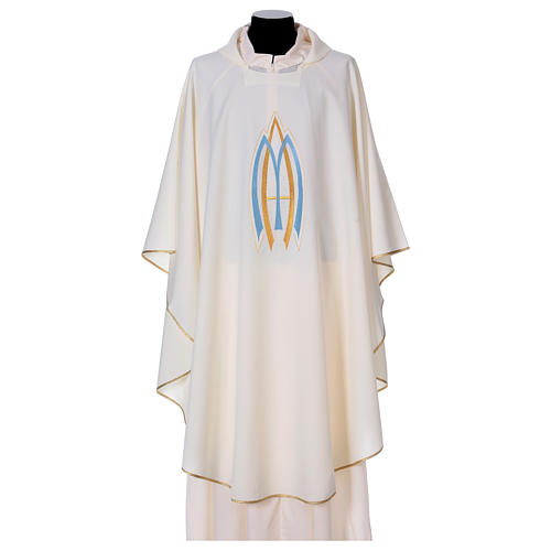 Chasuble liturgique mariale 100% polyester 1