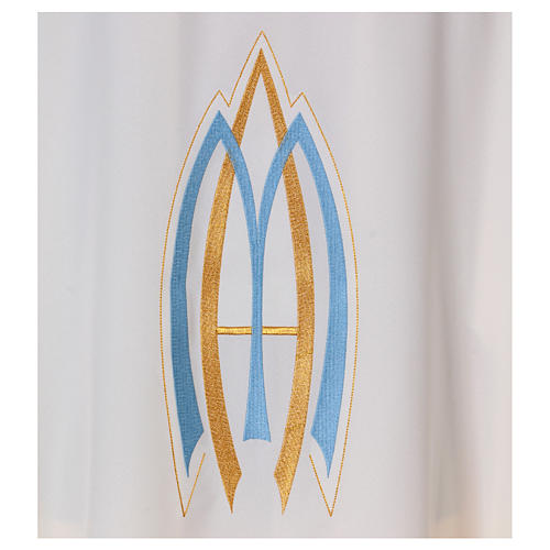 Chasuble liturgique mariale 100% polyester 2