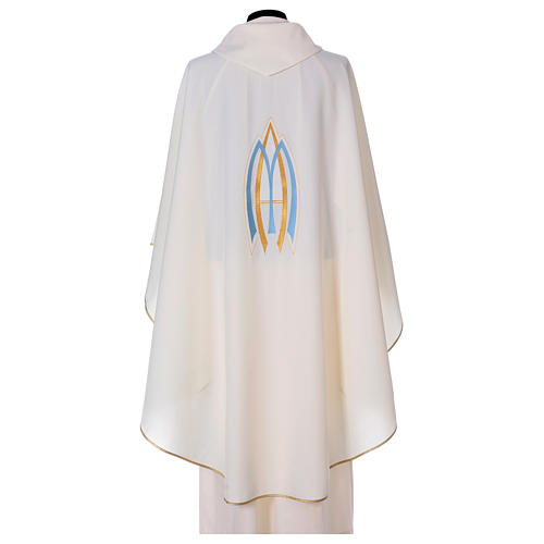 Chasuble liturgique mariale 100% polyester 3