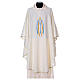 Chasuble liturgique mariale 100% polyester s1