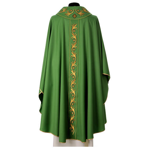 Chasuble in pure wool with floral embroidery on galloon 5