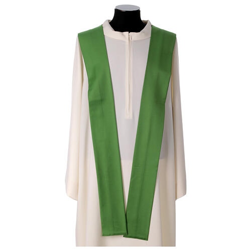 Chasuble in pure wool with floral embroidery on galloon 6