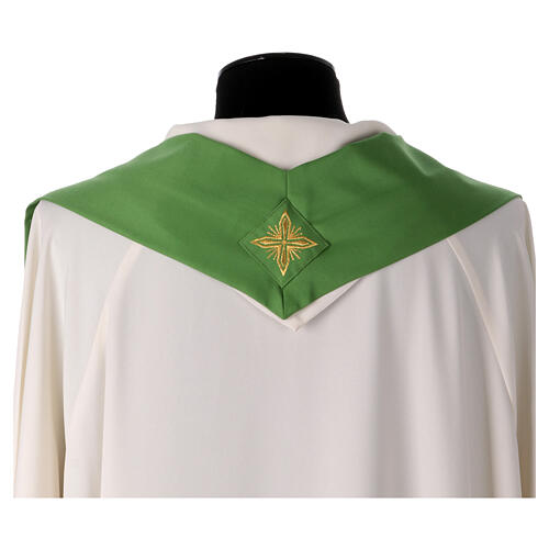 Chasuble in pure wool with floral embroidery on galloon 7