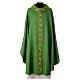 Chasuble in pure wool with floral embroidery on galloon s1