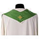 Chasuble in pure wool with floral embroidery on galloon s7