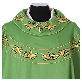 Chasuble in pure wool with embroidered galloon