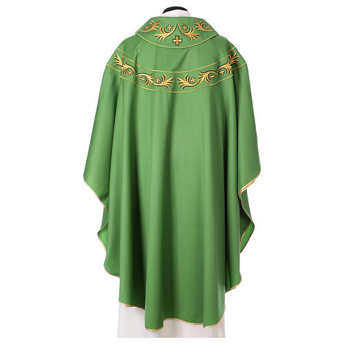 Chasuble in pure wool with embroidered galloon 3