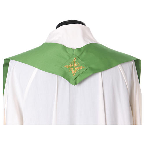Chasuble in pure wool with embroidered galloon 5