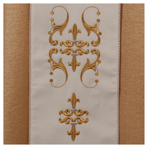Chasuble in wool and lurex, double twisted yarn and embroidery 3