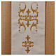 Liturgical Chasuble in wool and lurex, double twisted yarn and embroidery s3
