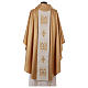 Liturgical Chasuble in wool and lurex, double twisted yarn and embroidery s5