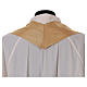 Liturgical Chasuble in wool and lurex, double twisted yarn and embroidery s7