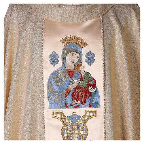 Marian Chasuble in wool and lurex, with double twisted yarn 2