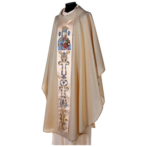 Marian Chasuble in wool and lurex, with double twisted yarn 3