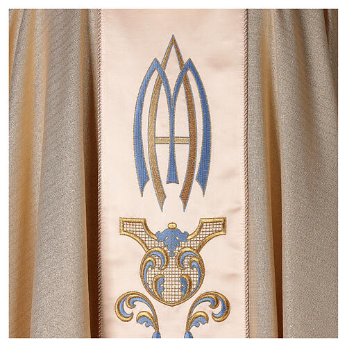 Marian Chasuble in wool and lurex, with double twisted yarn 5