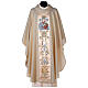 Marian Chasuble in wool and lurex, with double twisted yarn s1