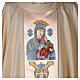 Marian Chasuble in wool and lurex, with double twisted yarn s2