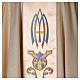 Marian Chasuble in wool and lurex, with double twisted yarn s5