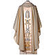 White Marian Chasuble in wool and lurex, with double twisted yarn s8
