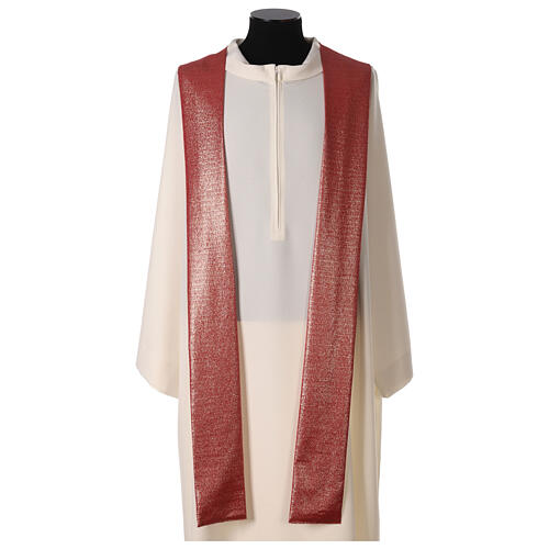 Chasuble wool and lurex, double twisted yarn, Divine Mercy 9