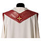 Chasuble wool and lurex, double twisted yarn, Divine Mercy s10