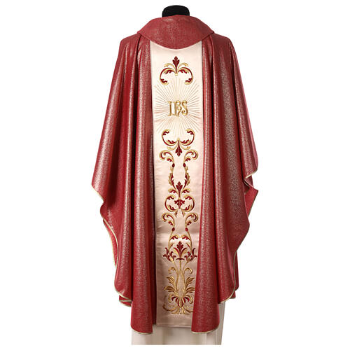 Chasuble with Divine Mercy in wool and lurex, double twisted yarn 7