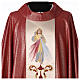 Chasuble with Divine Mercy in wool and lurex, double twisted yarn s2