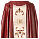 Chasuble with Divine Mercy in wool and lurex, double twisted yarn s8