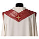 Chasuble with Divine Mercy in wool and lurex, double twisted yarn s10