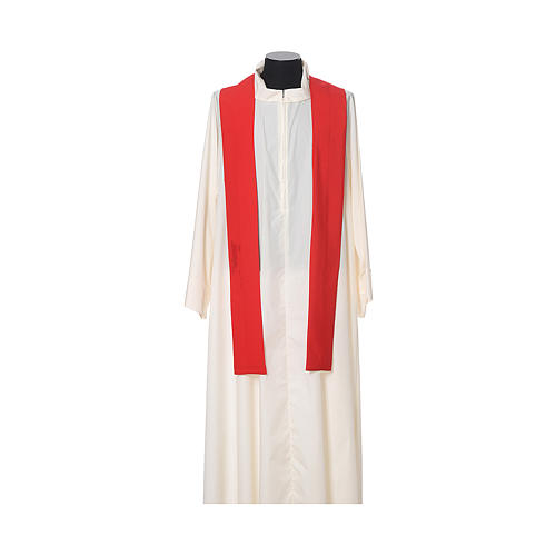 Chasuble in polyester with JHS, cross and wheat embroidery 10