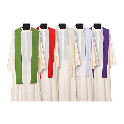 Chasuble in polyester with JHS, cross and wheat embroidery 12