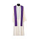 Chasuble in polyester with JHS, cross and wheat embroidery s9