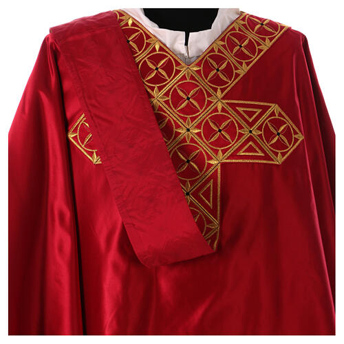 Chasuble gotique 100% pure soie broderie sur bande centrale 8