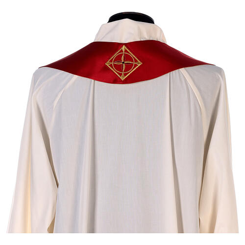 Chasuble gotique 100% pure soie broderie sur bande centrale 22