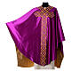 Chasuble gotique 100% pure soie broderie sur bande centrale s5