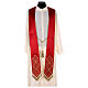 Chasuble gotique 100% pure soie broderie sur bande centrale s16