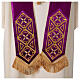 Chasuble gotique 100% pure soie broderie sur bande centrale s18