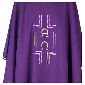 Chasuble in polyester with Alpha Omega symbol