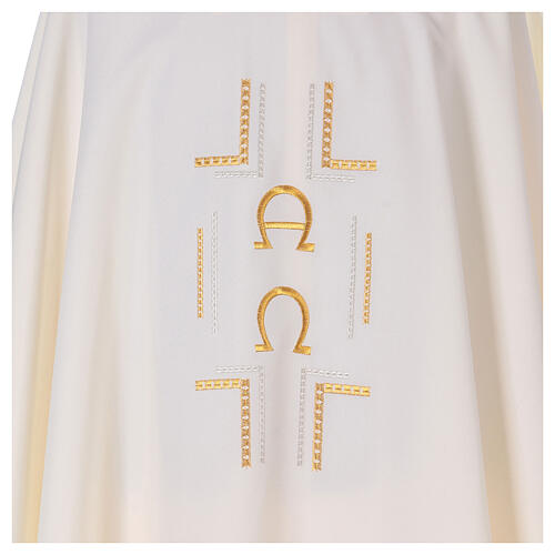 Chasuble in polyester with Alpha Omega symbol 5