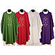 Chasuble in polyester with Alpha Omega symbol s1
