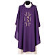 Chasuble in polyester with Alpha Omega symbol s7