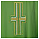 Liturgical chasuble in polyester with colored cross embroidery s6